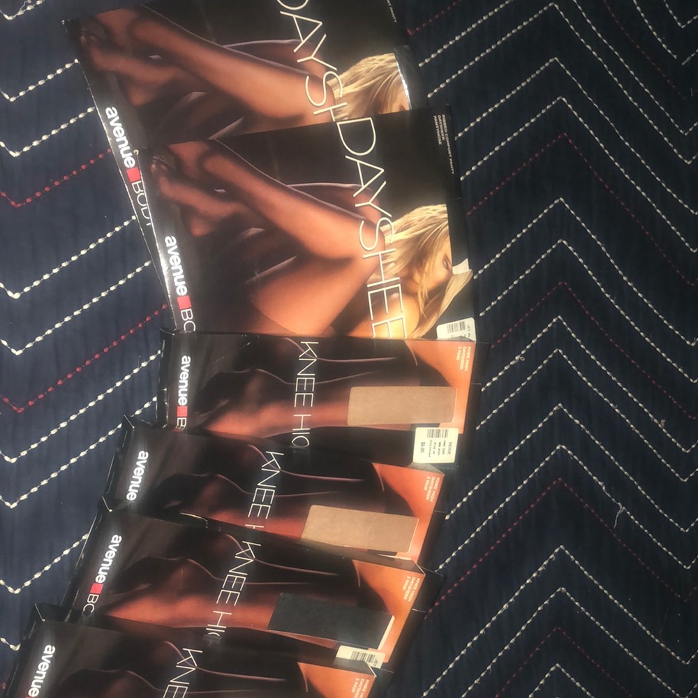 Avenue plus size panty hose and knee highs